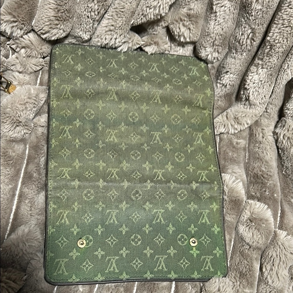 Louis Vuitton Green Satchel with Quilted Design/with Wallet - Picture 14 of 16